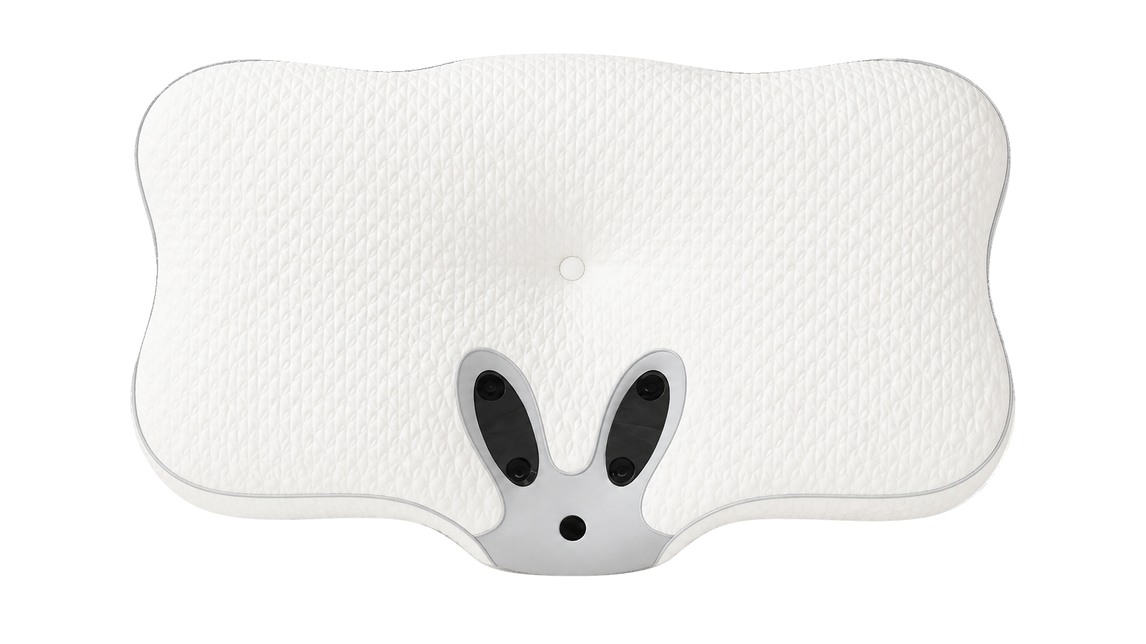Front view of the FulgoMedical N1 pillow, showing the fabric surface and neck contact area